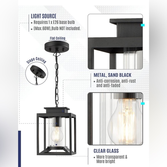 Outdoor pendant light - Picture 6 of 6